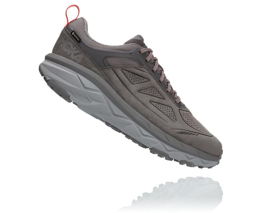 Trail Shoes Mens - Hoka One One Challenger Low GORE-TEX - Grey - JFPDBVO-90